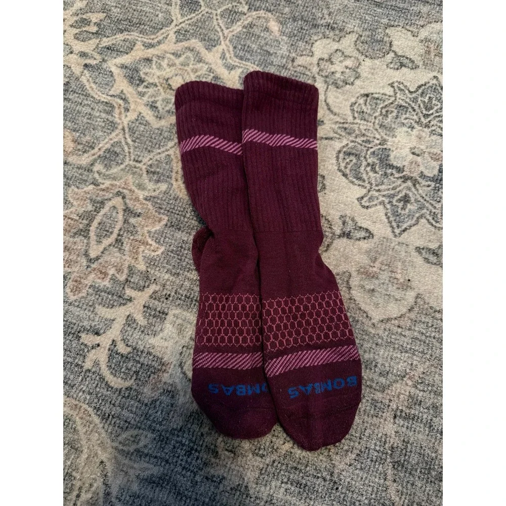 Bombas Legacy Crew Socks Maroon Burgundy
